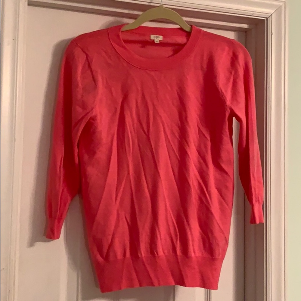 J. crew hot pink 3/4 sweater